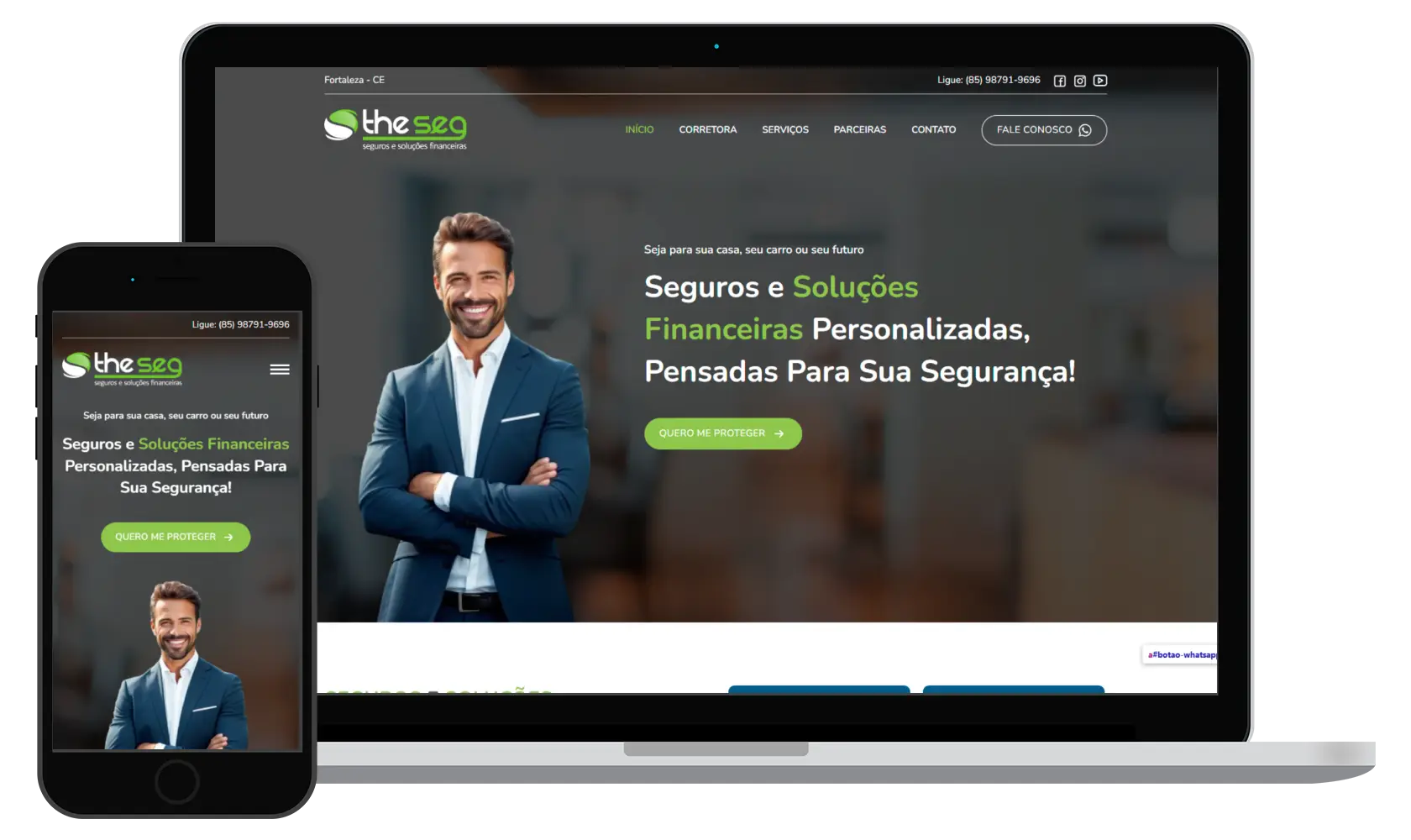 Site The Seg Corretora de Seguros - Doce Web Criação de Sites