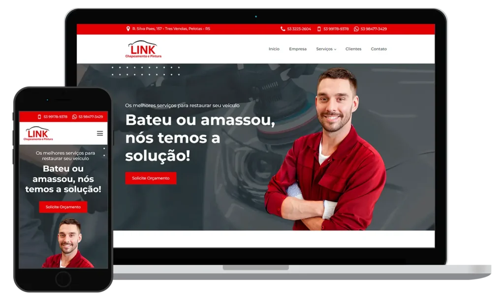 Site Oficina Link - Doce Web Criação de Sites